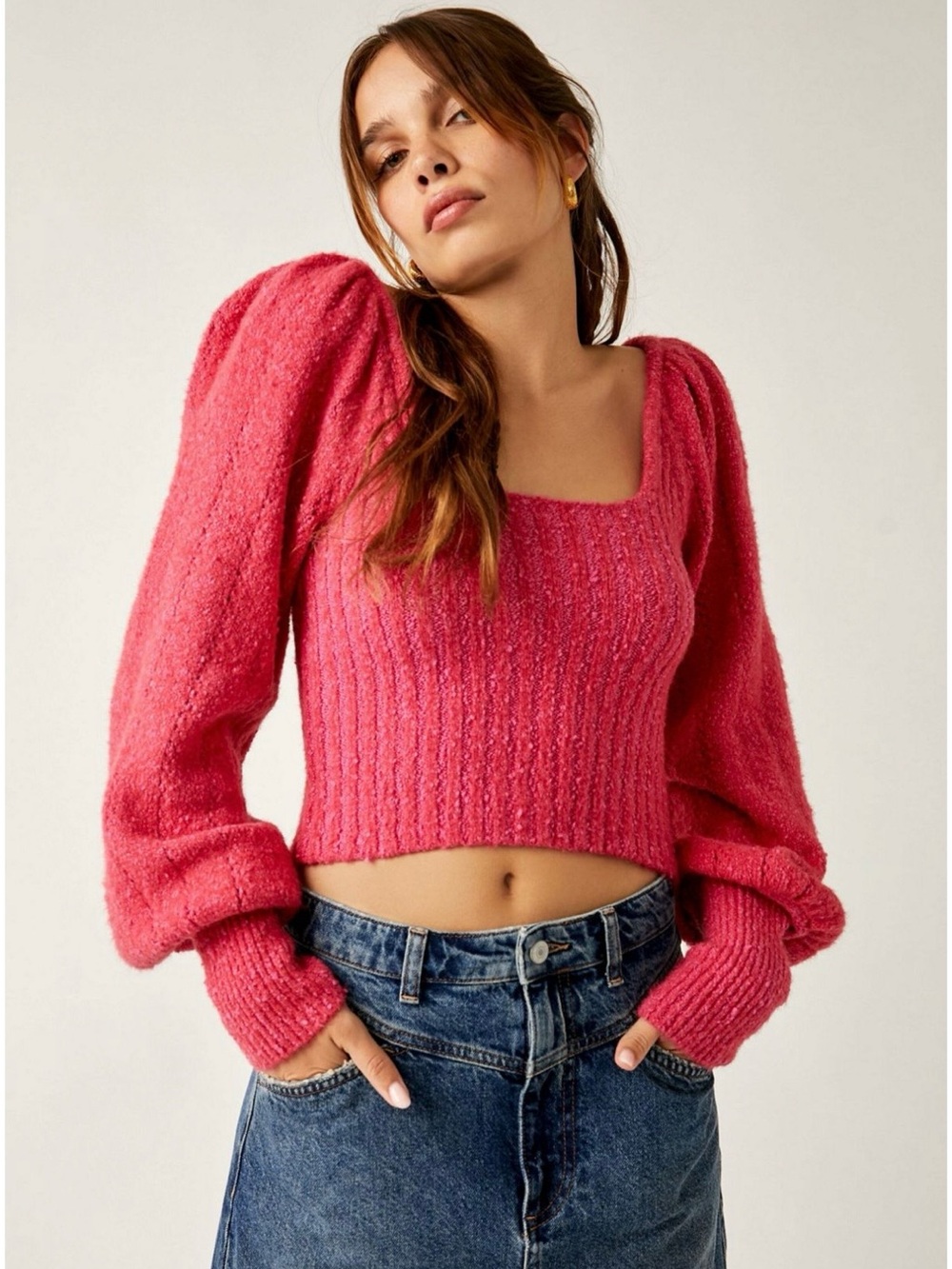 Free People Katie knit pullover